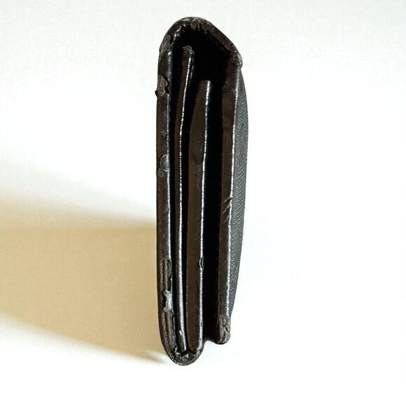 Auth GUCCI GG Guccissima Calf Skin Black Leather Long Wallet 245908 with COA - Picture 7 of 9